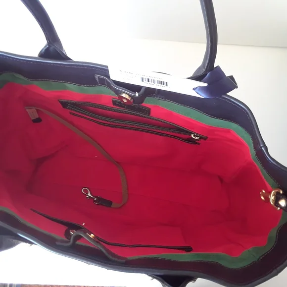 Dooney & Bourke Florentine Pocket Shopper in Black/Black - Picture 7 of 13